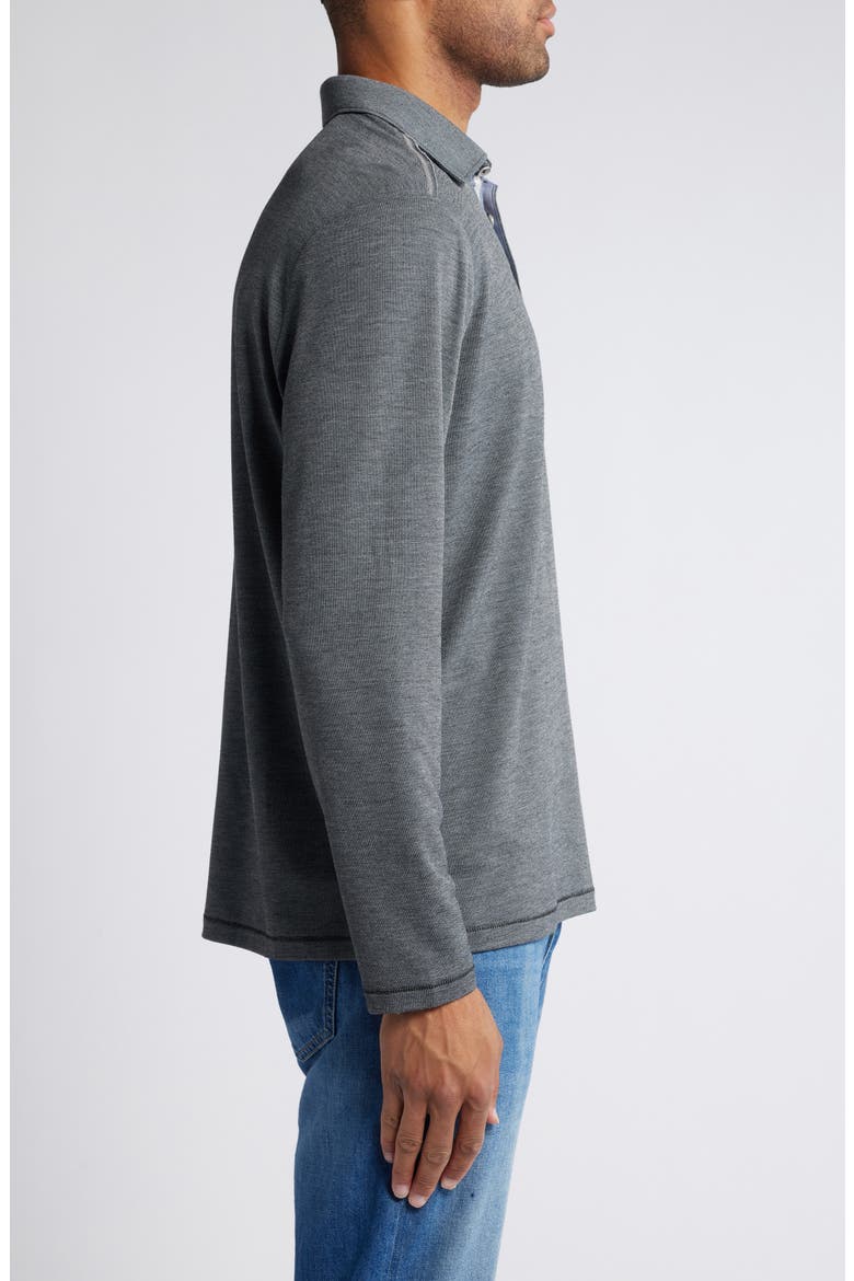 Coasta Vera Long Sleeve Polo, Alternate, color, COAL