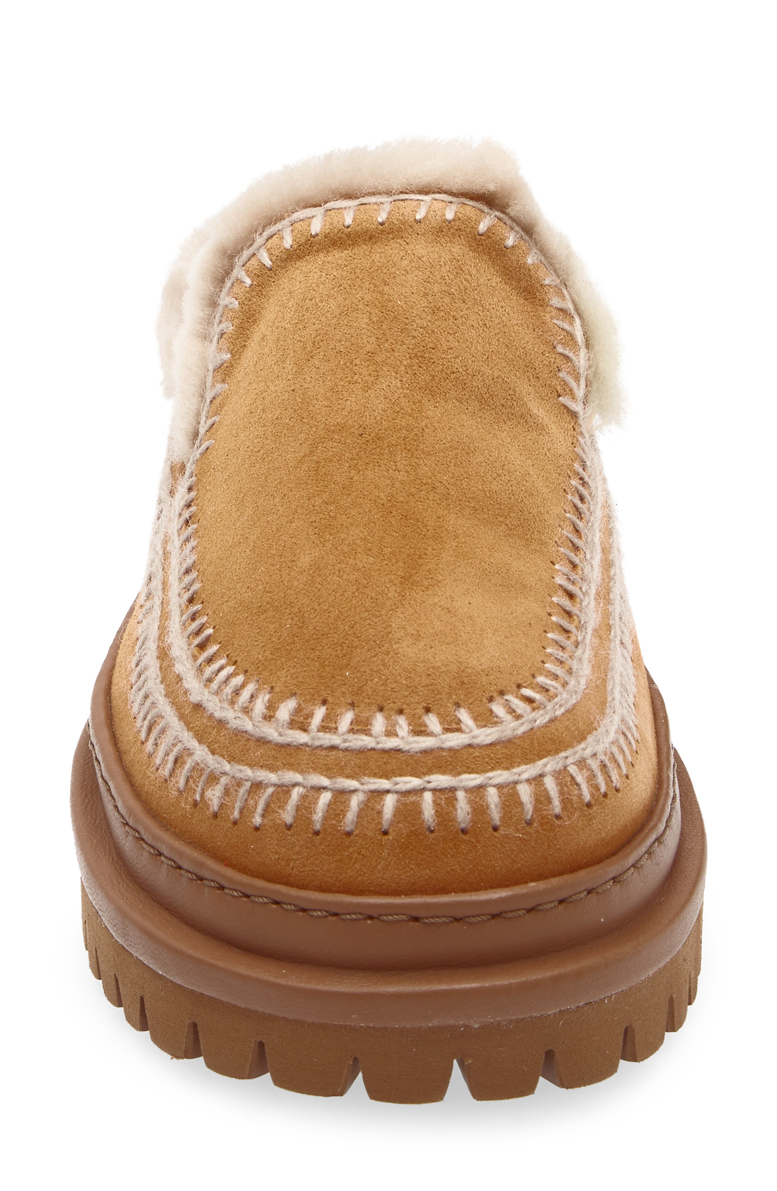Jun 4.0 Genuine Shearling Lined Slipper, Alternate, color, CHESTNUT SUEDE / WHEAT