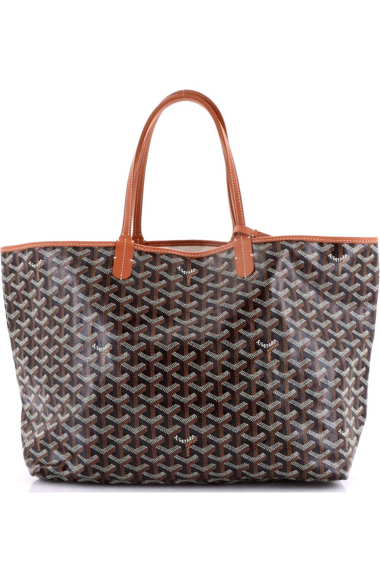Pre-Owned Goyard Saint Louis Tote Printed Coated Canvas PM, Alternate, color, Brown