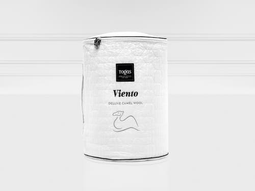 Togas Viento Camel Wool Silk Comforter In White