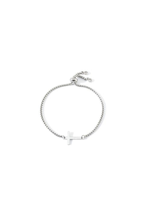 Sideways Cross Slider Bracelet