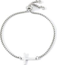 Mint & Lily Sideways Cross Slider Bracelet