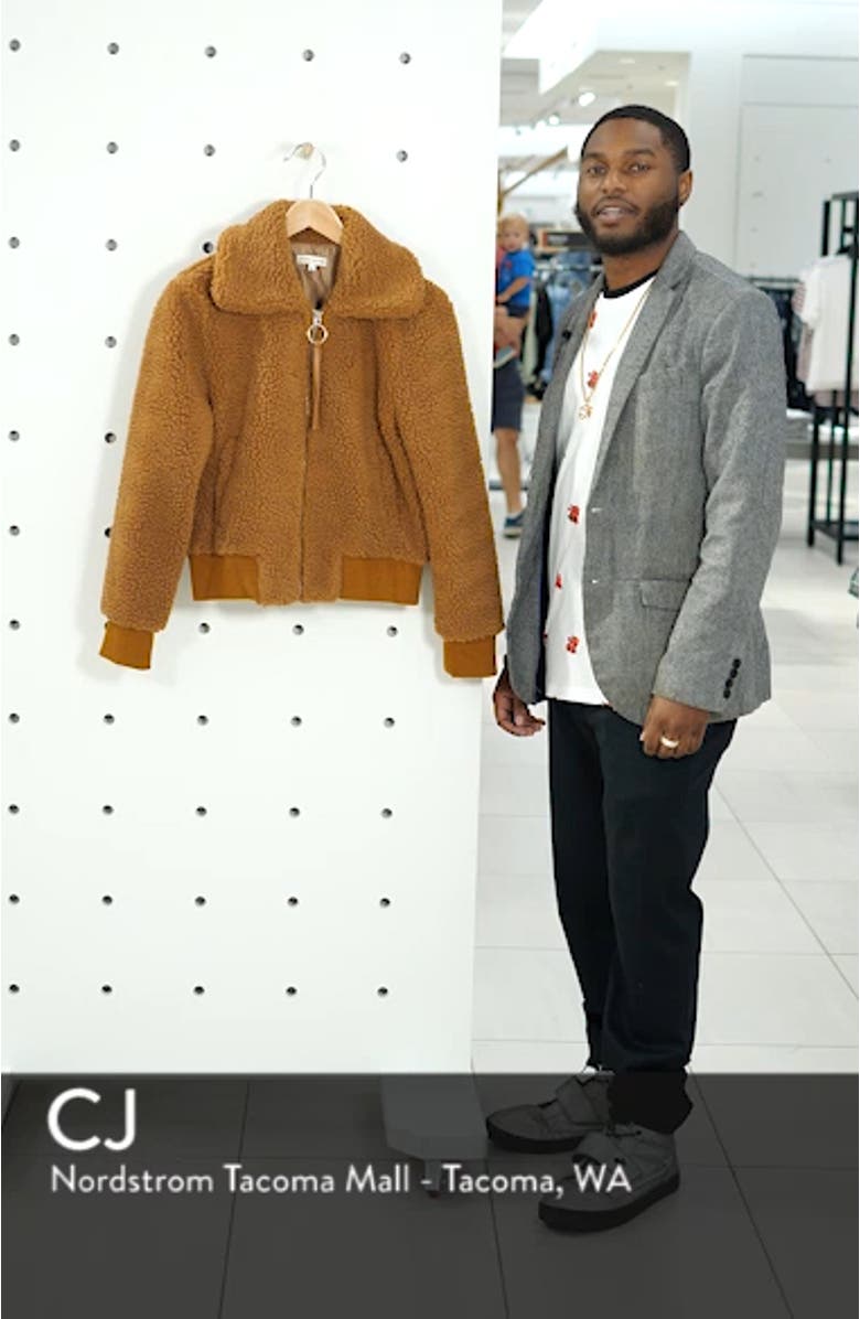 Faux Fur Bomber Jacket, sales video thumbnail