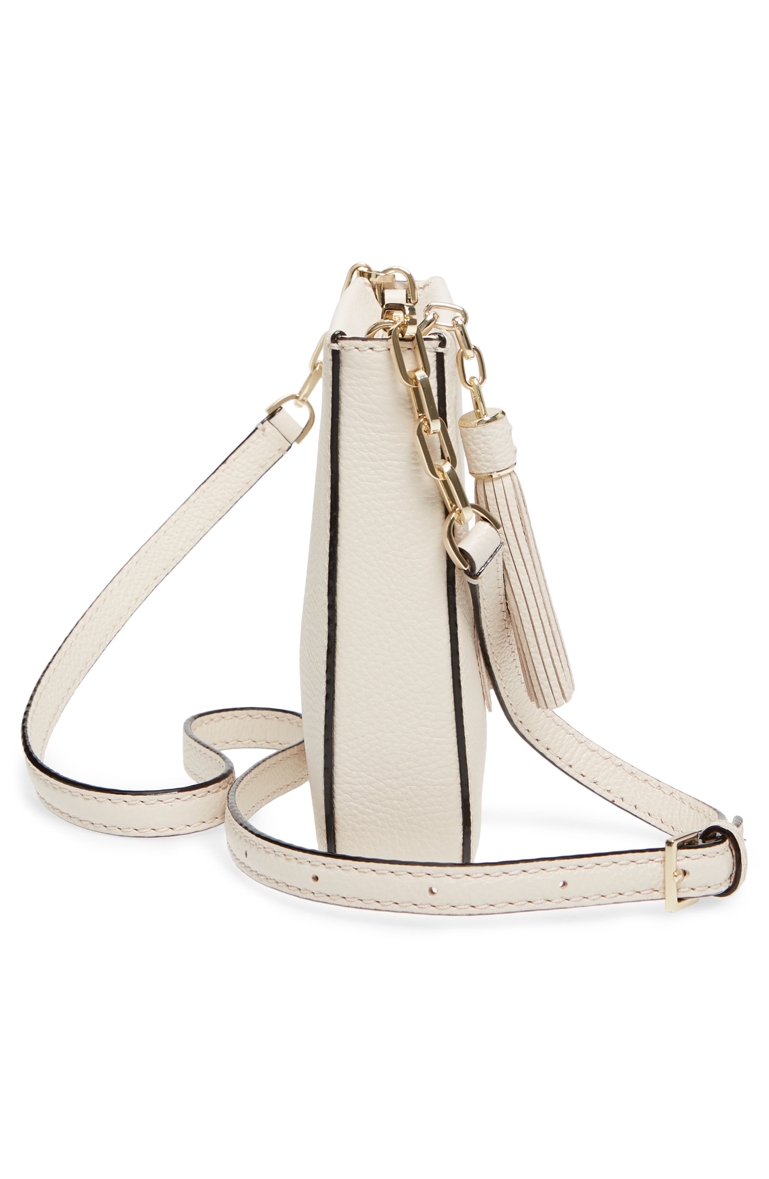 kingston drive - alessa leather shoulder/crossbody bag, Alternate, color, BLEACH BONE
