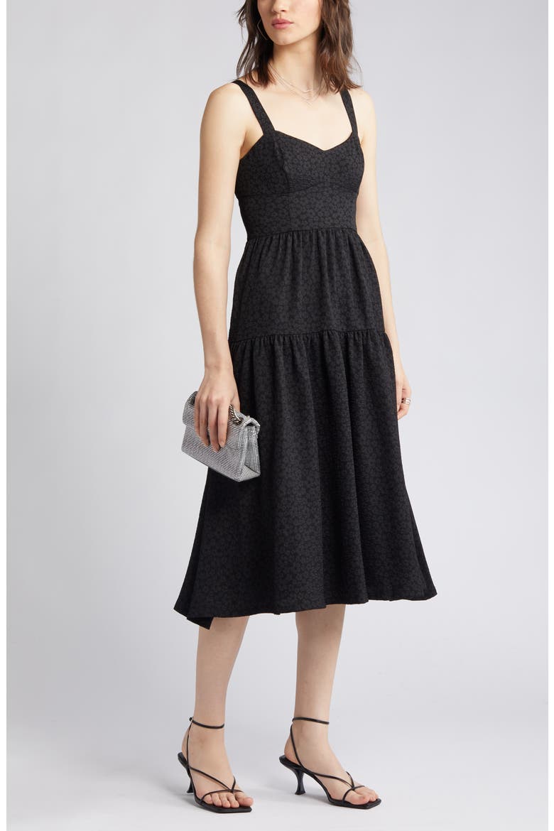 Darling Flounce Sleeveless Dress, Main, color, BLACK