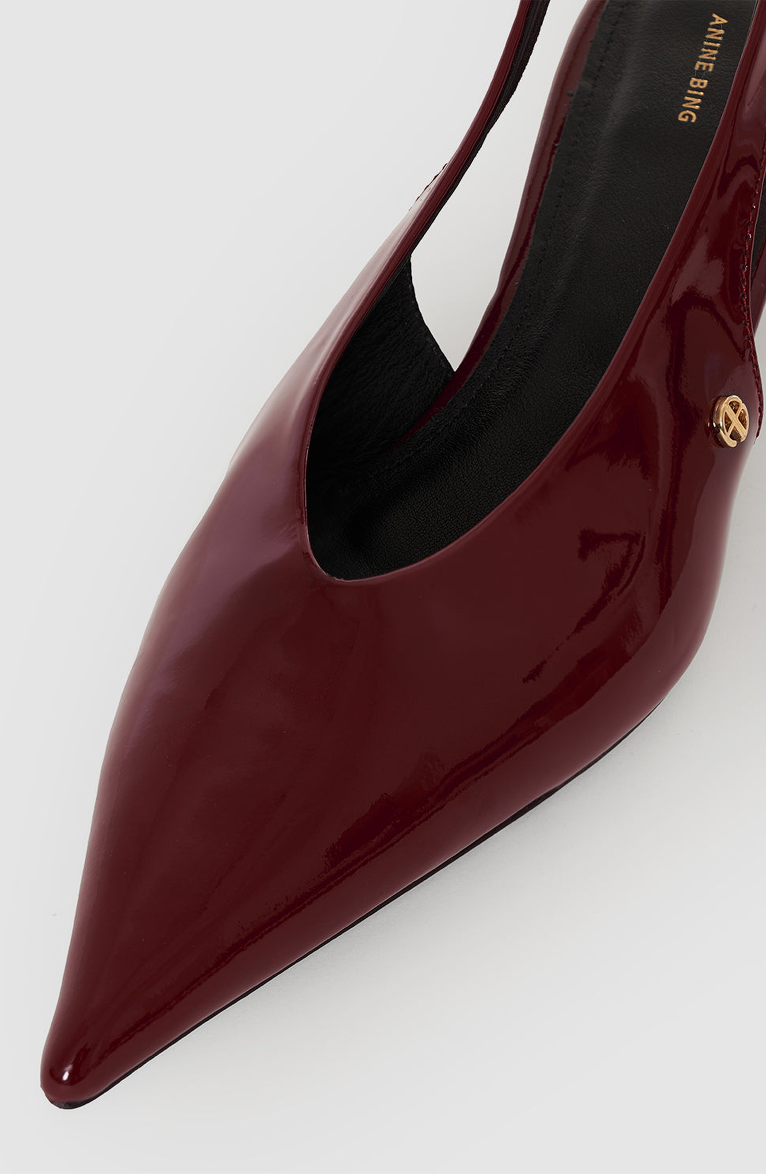 ANINE BING Hilda Slingback Pumps, Alternate, color, Burgundy