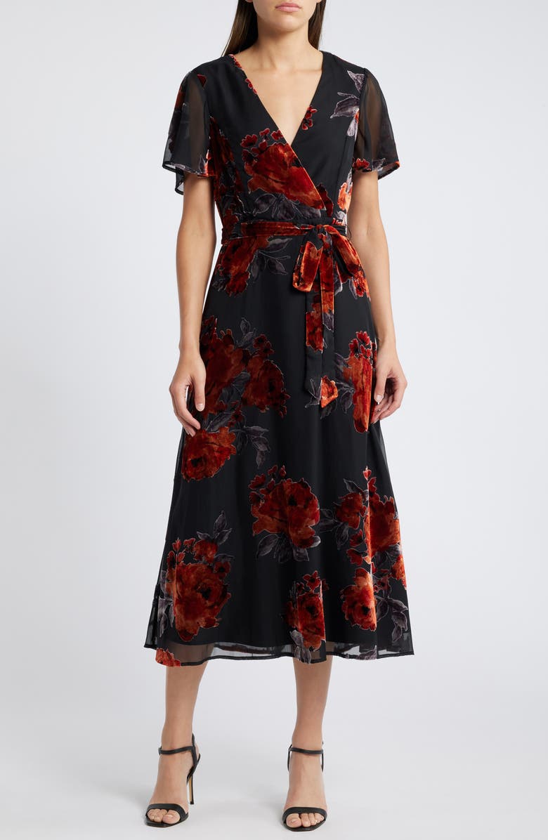 Lulus Sweetest Impression Faux Wrap Midi Dress, Main, color,