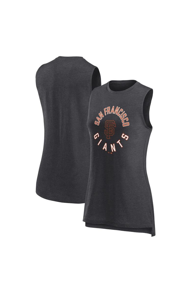 FANATICS Women's Fanatics Branded  Heather Charcoal San Francisco Giants What Goes Around Tank Top, Main, color, 