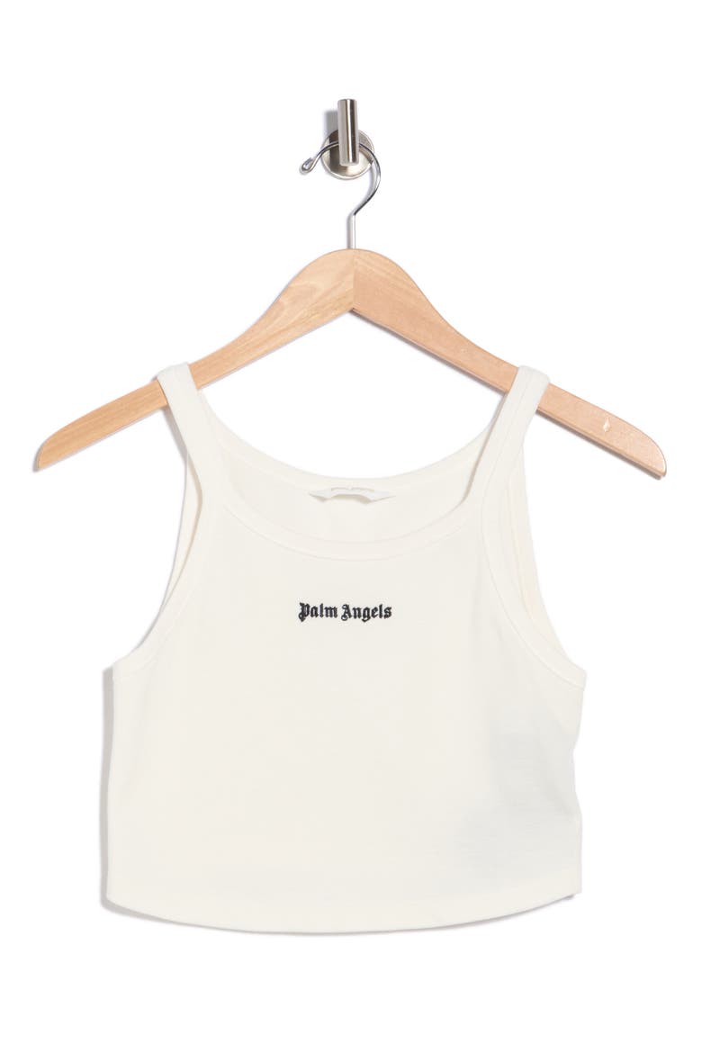 Logo Embroidered Tank Top, Alternate, color, WHITE/BLACK