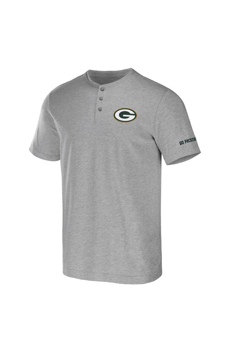 NFL X DARIUS RUCKER Men's NFL x Darius Rucker Collection by Fanatics Heather Gray Green Bay Packers Henley T-Shirt, Alternate, color, Heather Gray