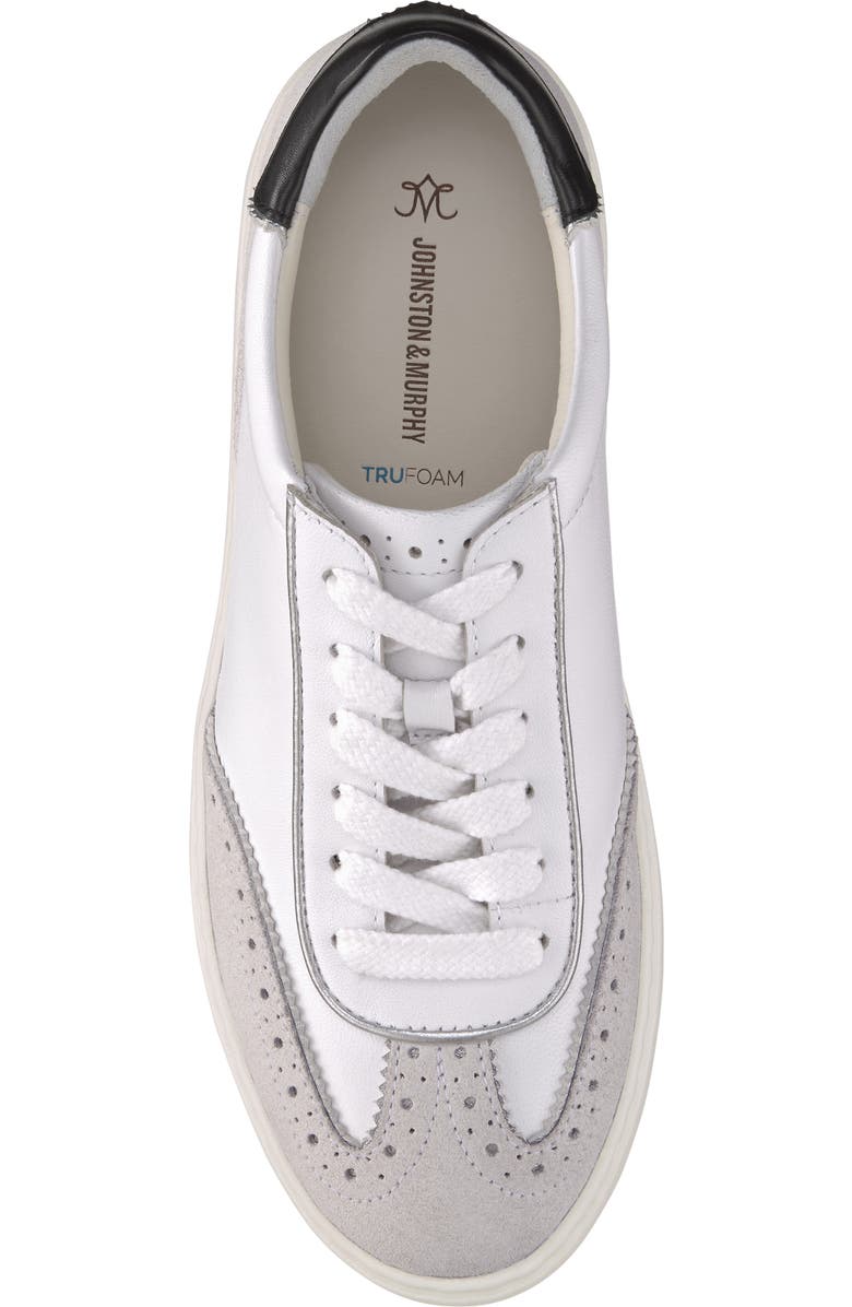 JOHNSTON & MURPHY COLLECTION Cammie Low Top Sneaker, Alternate, color, White Glove Leather/ Suede
