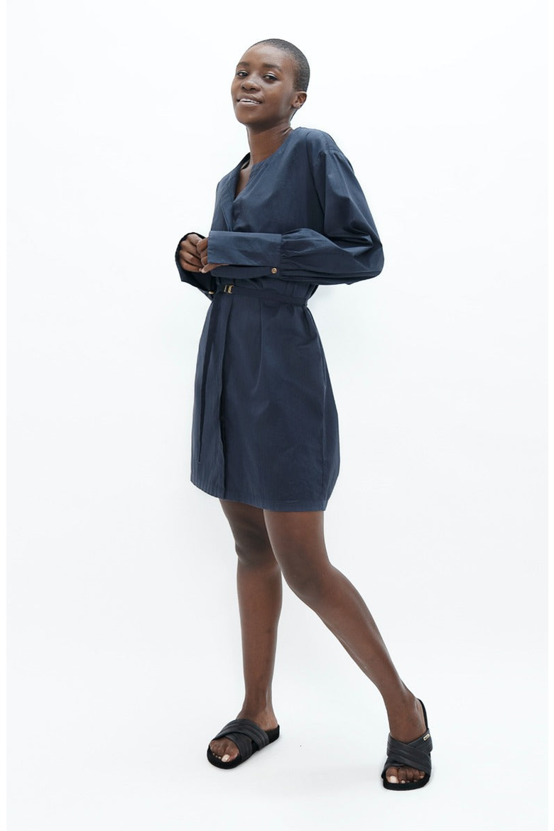 Cap Ferret Short Dress, Alternate, color, Navy Blue