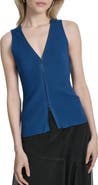 DKNY Two-Way Zip Knit Vest