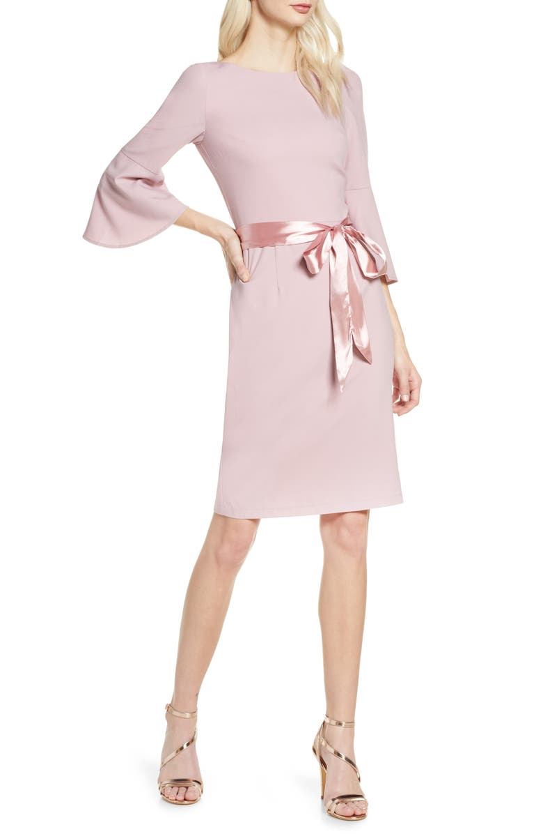 Chi Chi London Yohana Satin Sash Cocktail Dress, Main, color, 