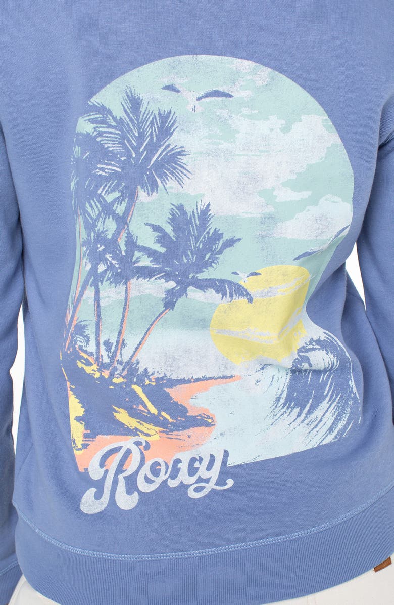 Roxy Evening Hike Full Zip Hoodie, Alternate, color, Infinity Blue