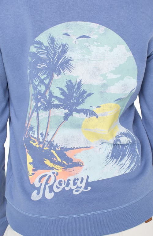 Roxy Evening Hike Full Zip Hoodie In Blue