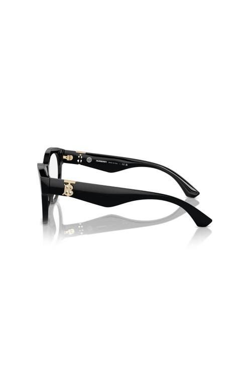 Burberry 53mm Round Optical Glasses In Black