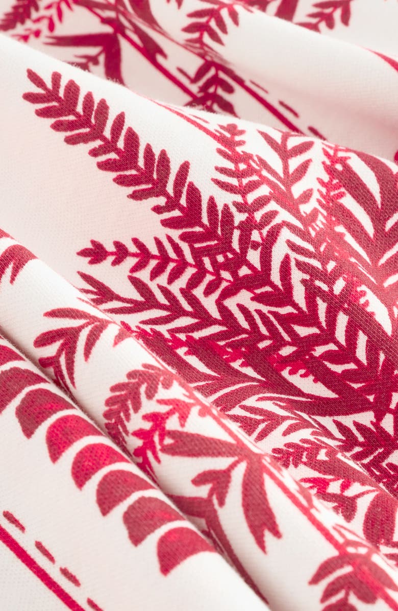 NEXT Palm Tree Print Cotton Maxi T-Shirt Dress, Alternate, color, Red/ Ecru