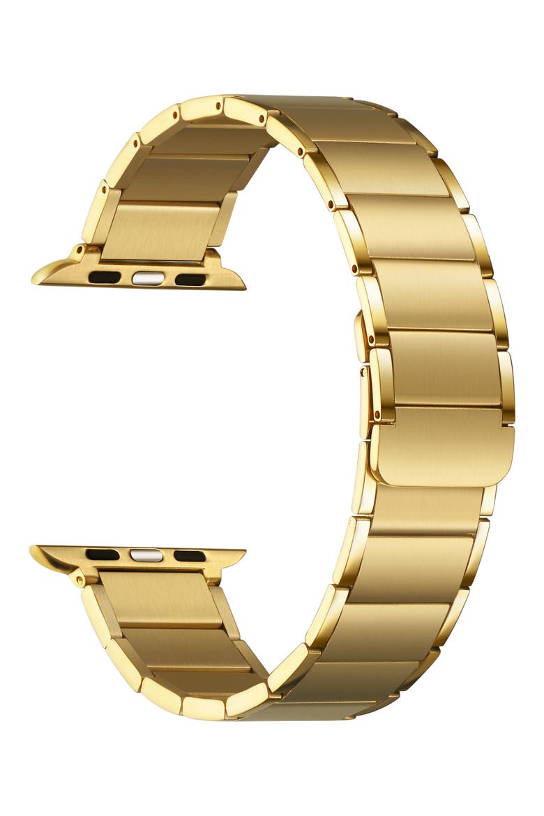 Wide Link 23mm Magnetic Apple Watch® Bracelet Watchband, Alternate, color, YELLOW GOLD