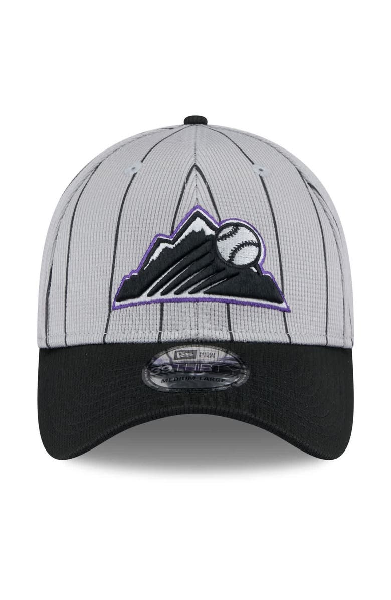 New Era Men's New Era  Gray/Black Colorado Rockies 2025 Batting Practice 39THIRTY Flex Hat, Alternate, color, 
