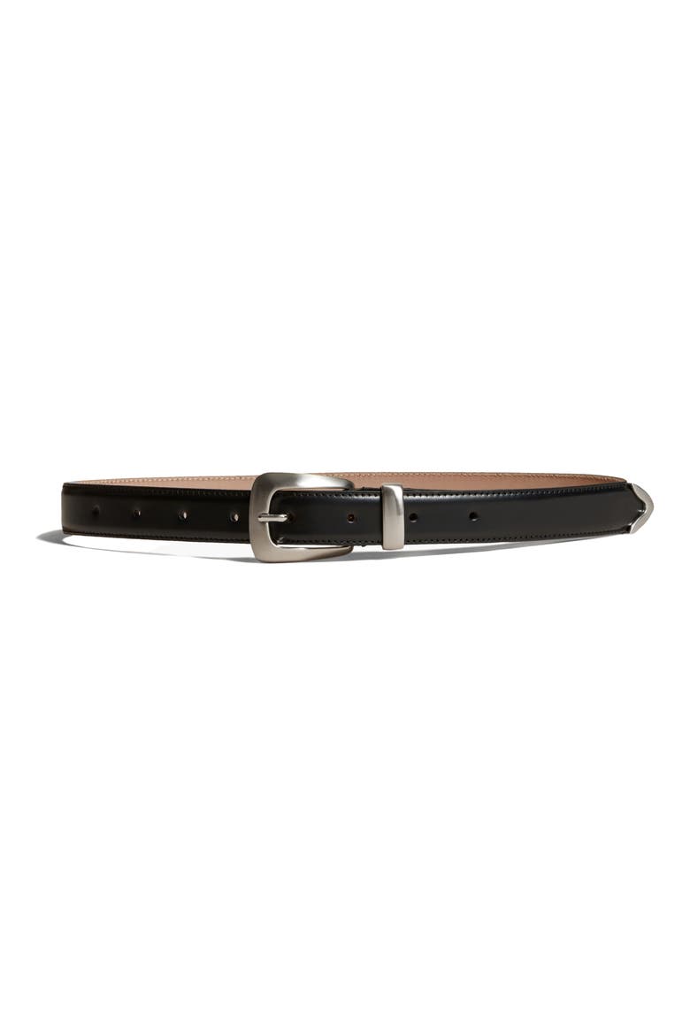 The Benny Leather Belt, Main, color, BLACK 200