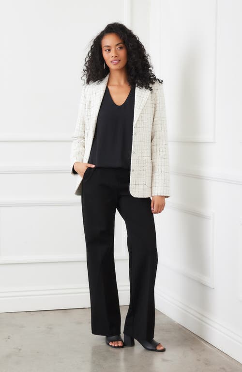 Karen Kane Check Tweed Blazer In Neutral