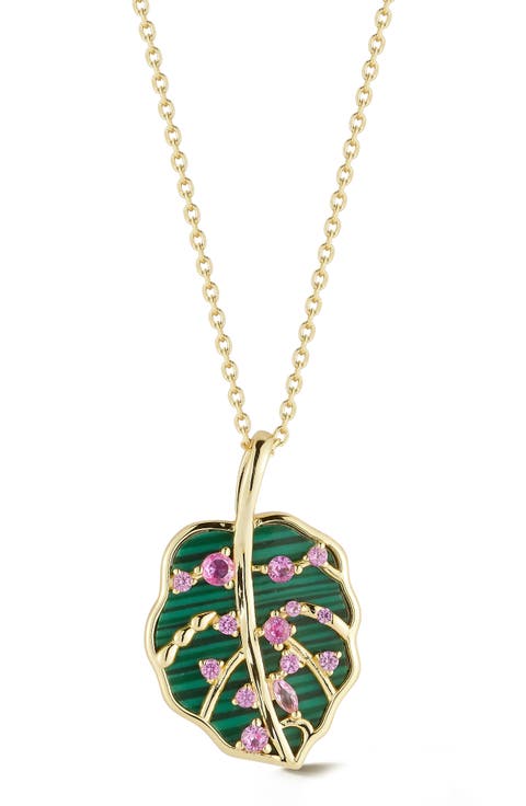 Monstera Leaf Pendant Necklace
