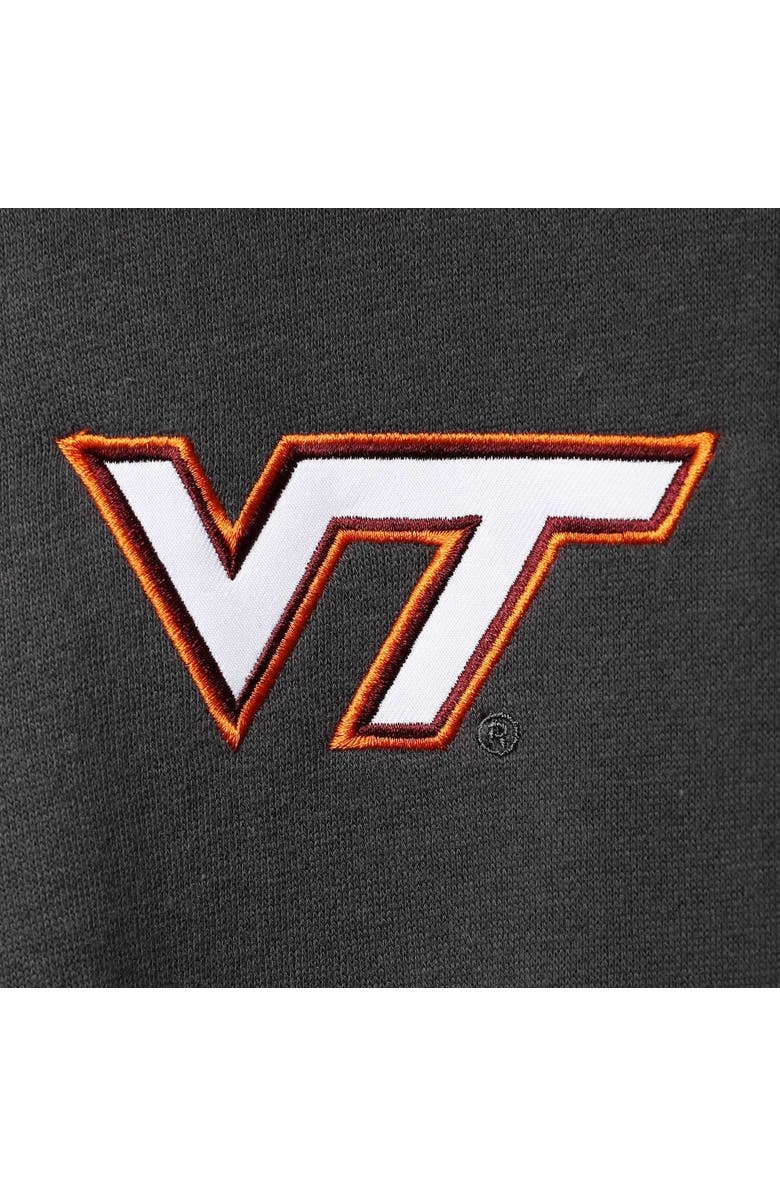 COLOSSEUM Men's Colosseum Charcoal Virginia Tech Hokies Tortugas Logo Quarter-Zip Jacket, Alternate, color, Charcoal