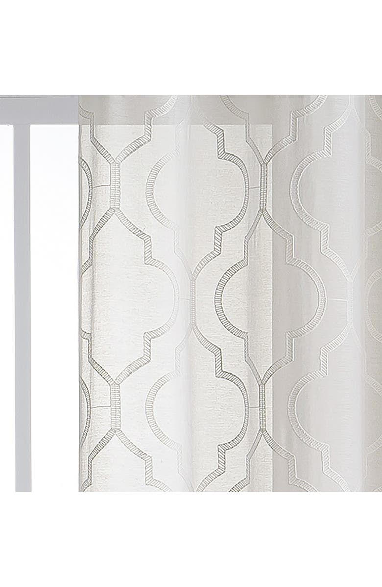 VCNY HOME Charlotte Embroidered Sheer Panel Pair - Ivory, Alternate, color, 