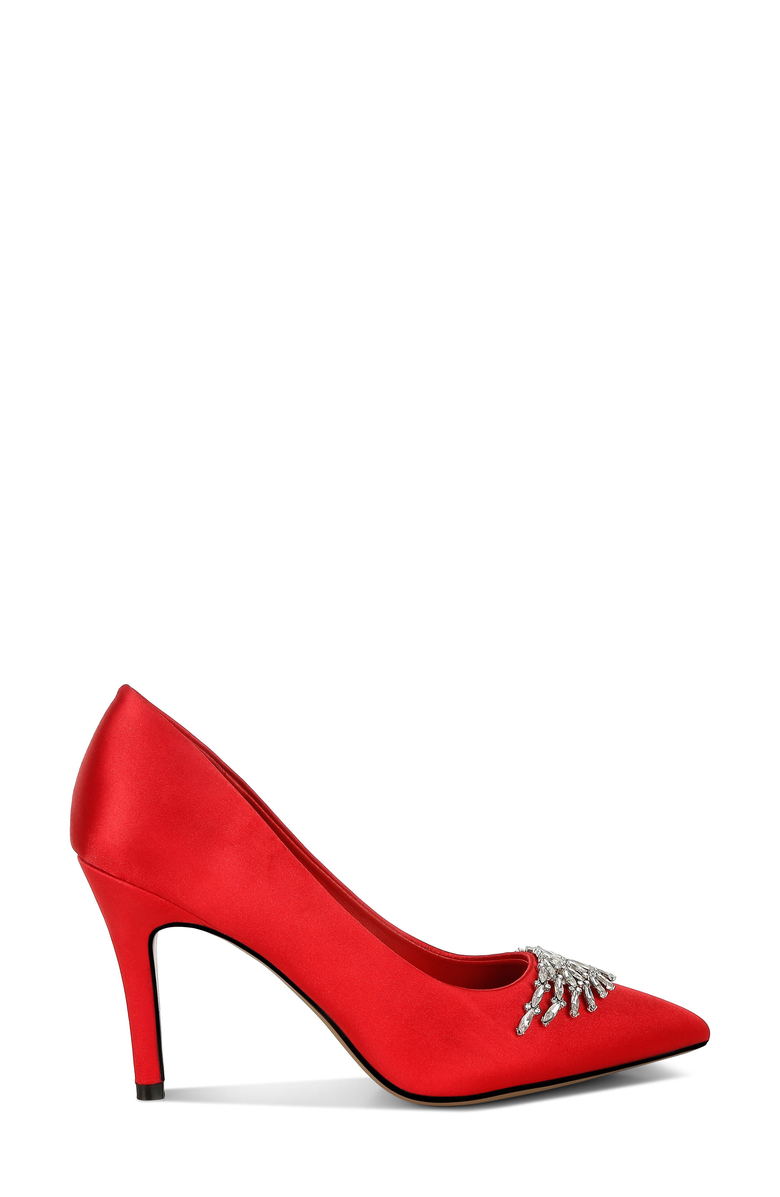 Rhodolia Diamente Brooch Pump, Alternate, color, RED