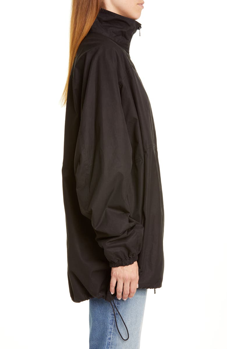 Balenciaga Logo Embroidered Cotton Poplin Jacket, Alternate, color, 