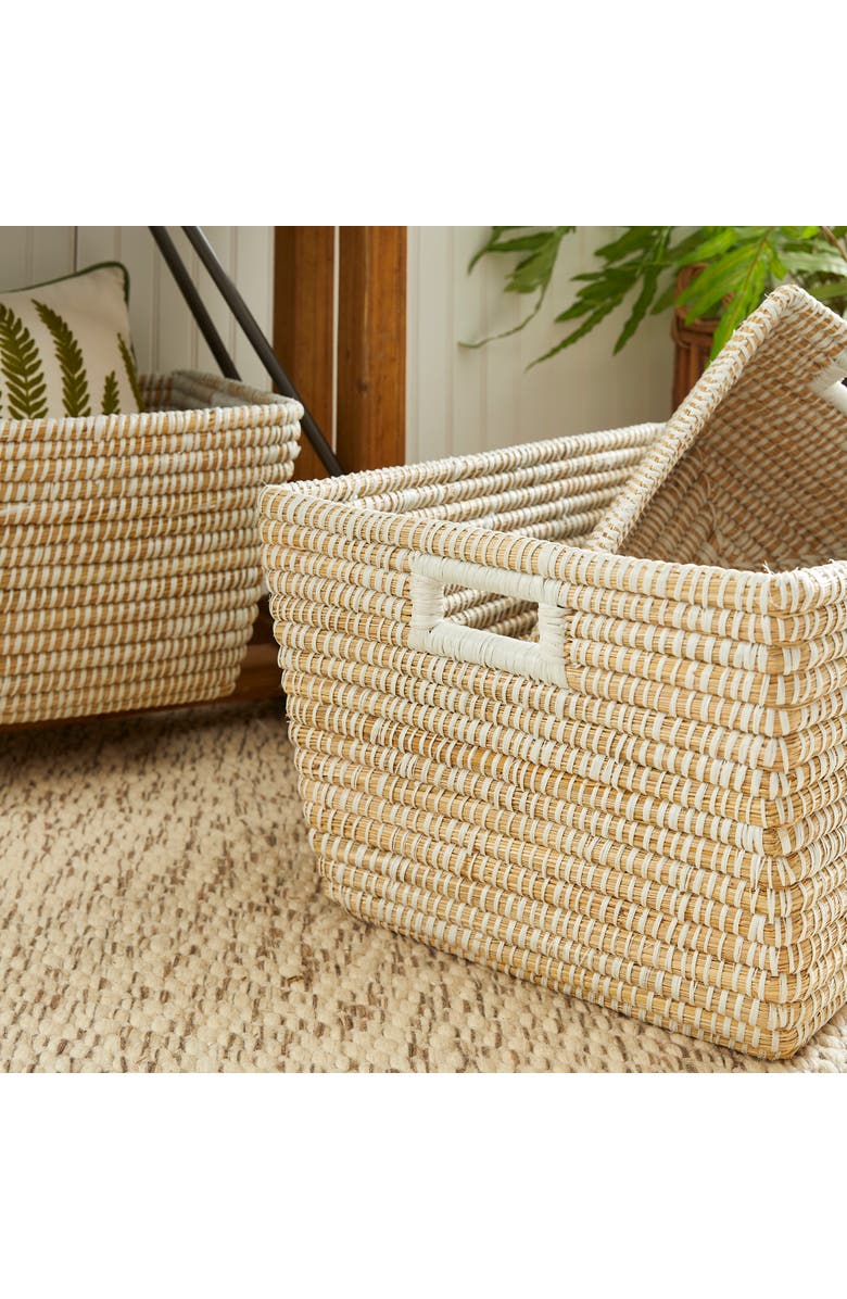 Napa Home & Garden Rivergrass Rectangular Baskets With Handles Set of 3, Alternate, color,