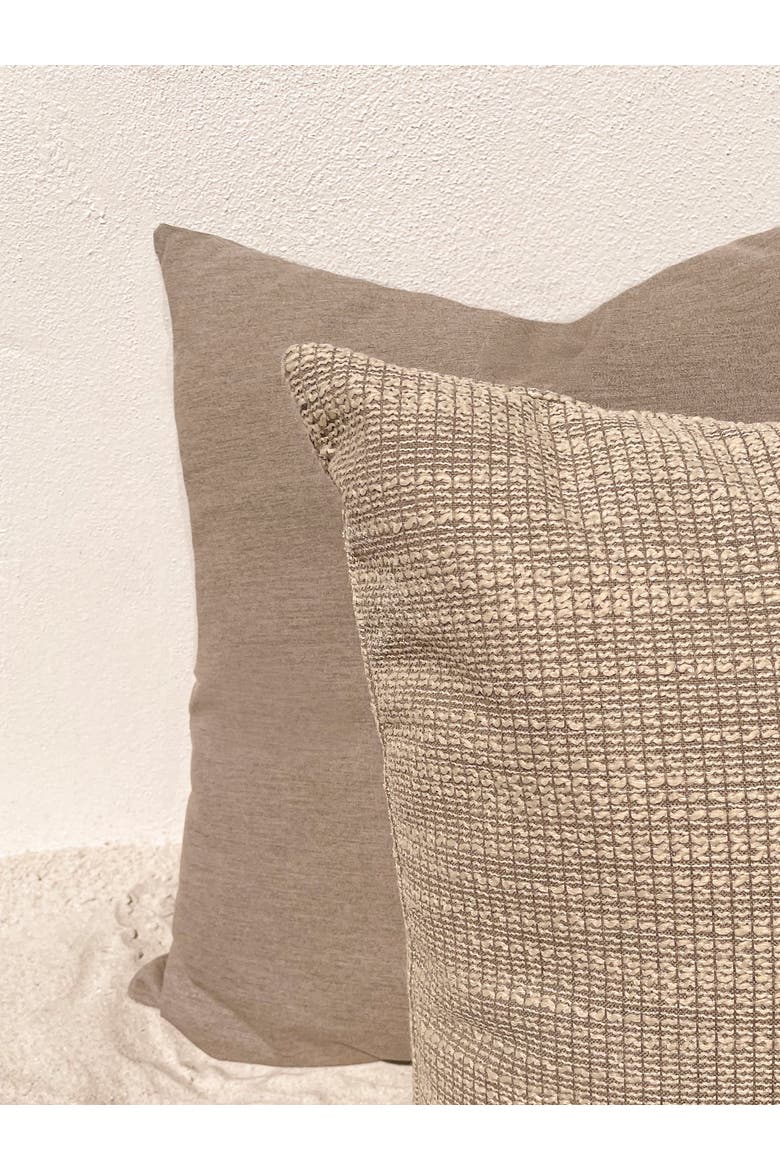 Natural Waves Indoor Outdoor Pillow, Alternate, color, Mocha