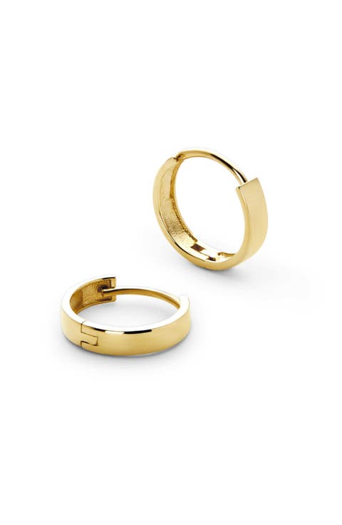 Gold Huggie Hoop Earrings - Gold Bold Hoops