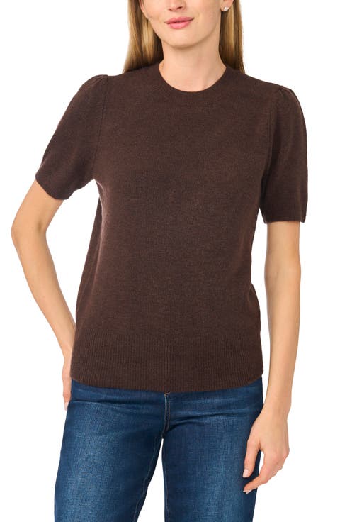 Crewneck Short Sleeve Sweater