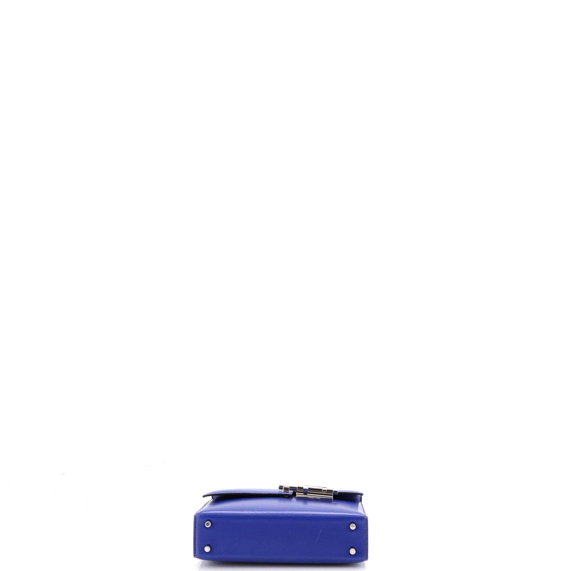 Verrou Chaine Bag Tadelakt Mini, Alternate, color, Blue