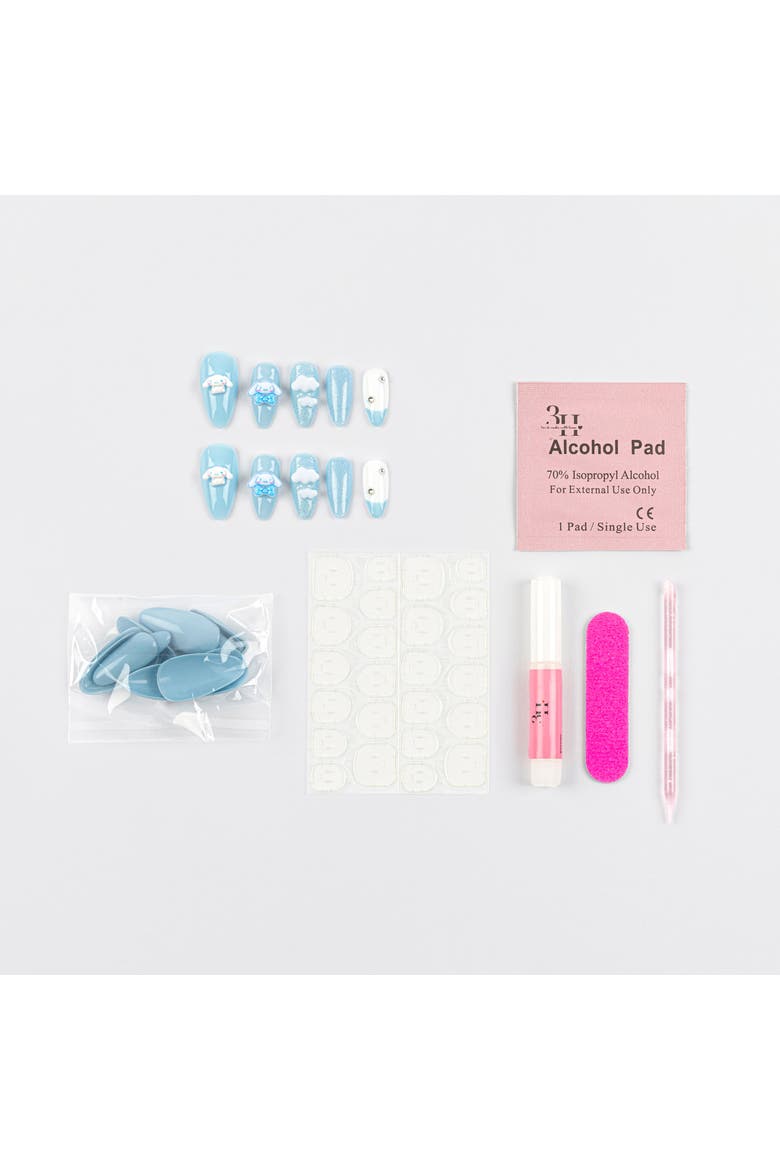 Cinnamoroll 3D Medium Almond Press-On Nails, Alternate, color, Multicolor