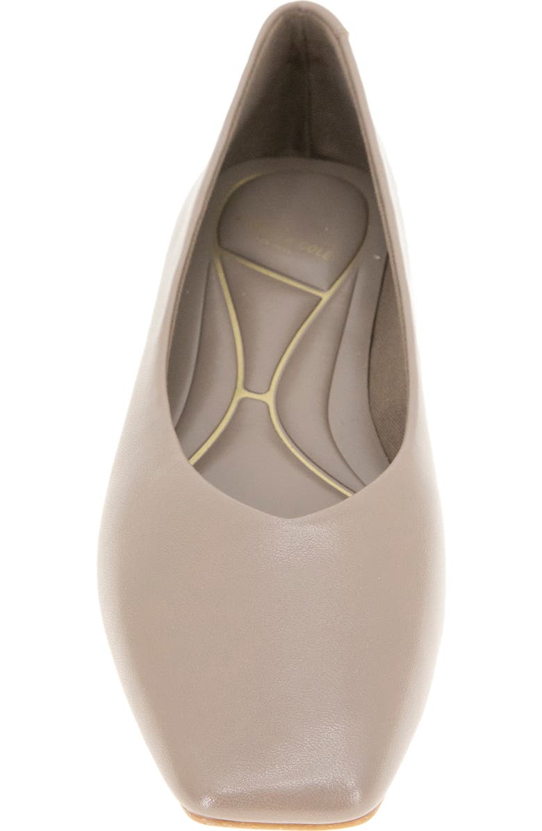 Kenneth Cole Johanna Square Toe Flat, Alternate, color, Taupe Leather