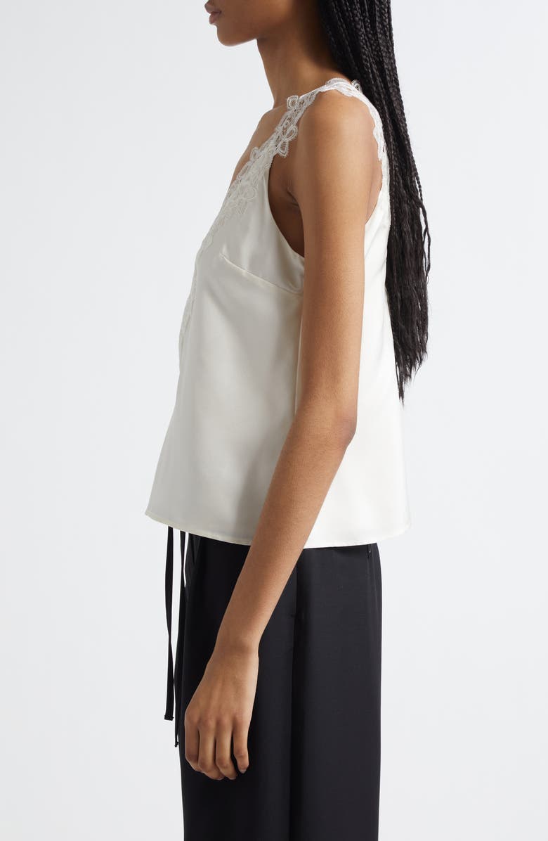 Róhe Lace Trim Silk Tank, Alternate, color, 