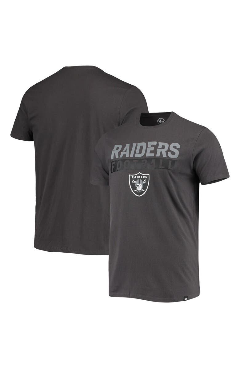 '47 Men's '47 Charcoal Las Vegas Raiders Dark Ops Super Rival T-Shirt, Main, color, Charcoal