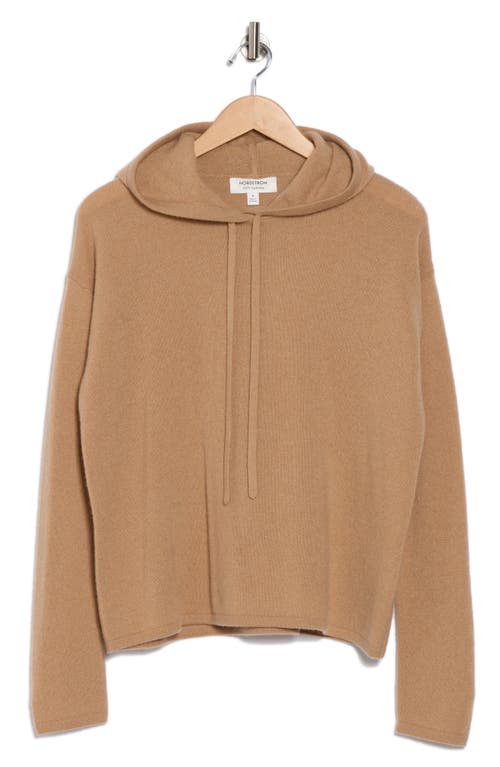 Nordstrom Cashmere Sweater Hoodie In Orange