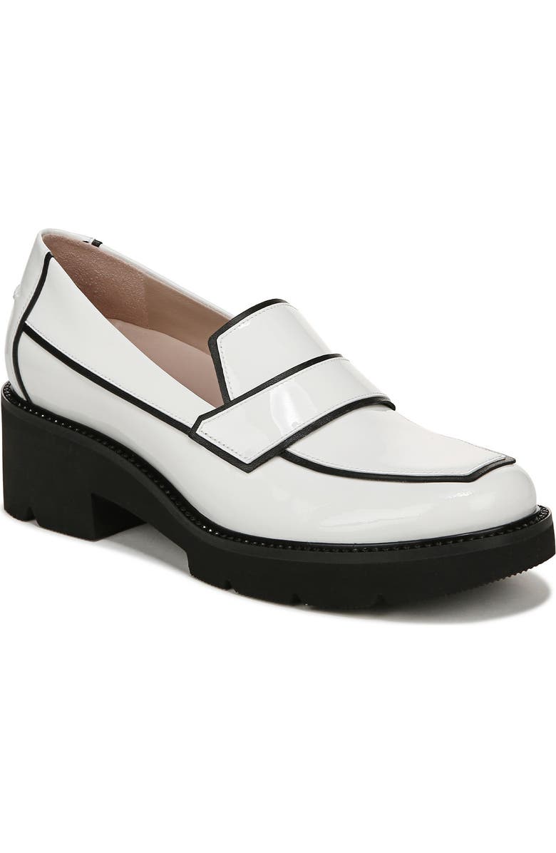 Naturalizer x Pnina Tornai Agapi Platform Loafer (Women) - Wide Width Available, Main, color, White Patent Leather