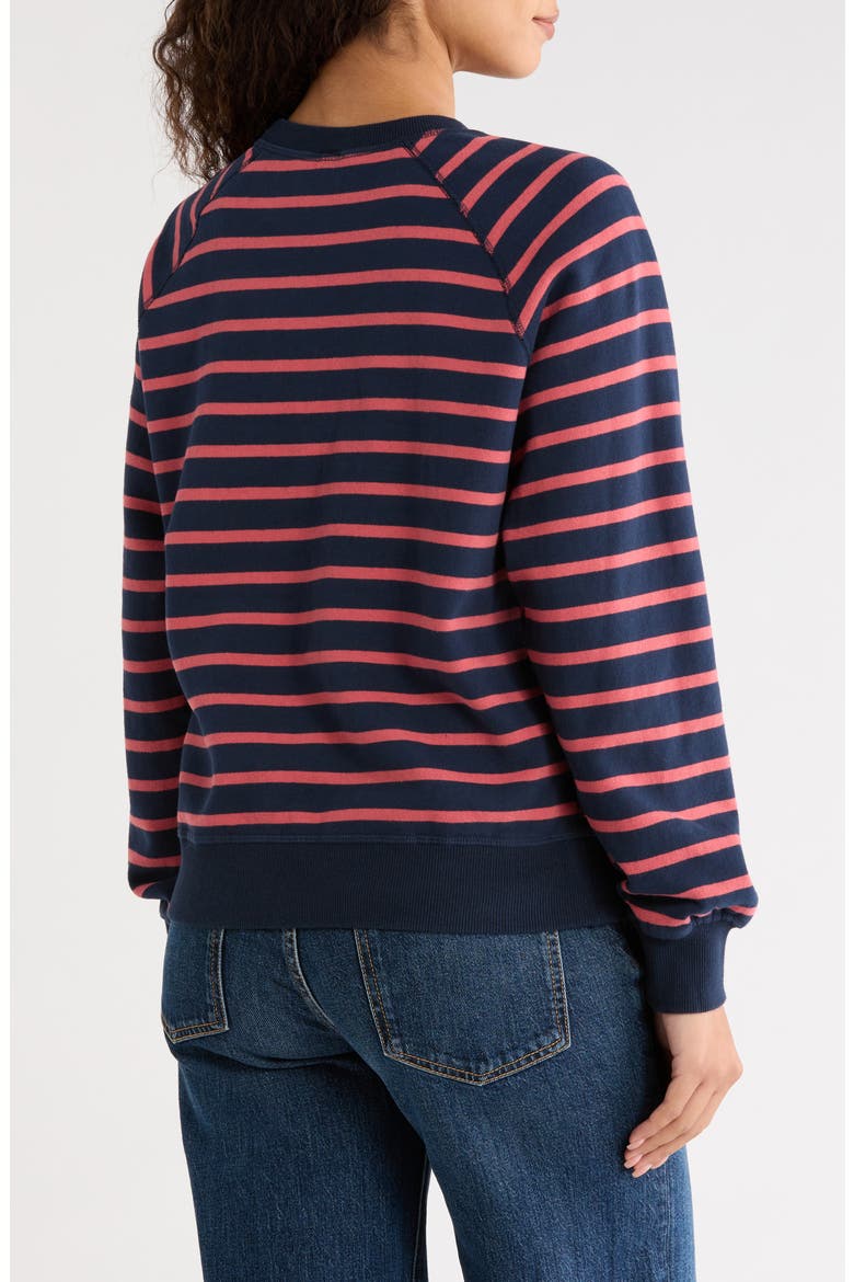 Cloud 9 Reversible Striped Crewneck Sweatshirt, Alternate, color, TWILIGHT AND DUSK ROSE STRIPE