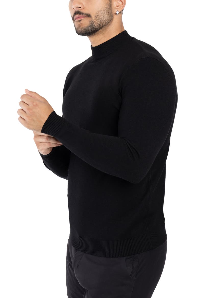 Core Mock Neck Knit Sweater, Alternate, color, BLACK