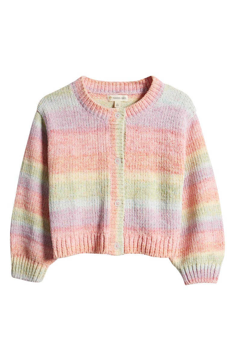 Tucker + Tate Kids' Rainbow Cardigan, Main, color, Coral Paradise Multi