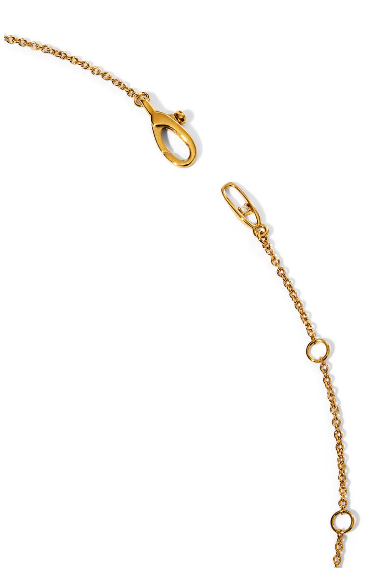 Mama Crystal Pavé Charm Necklace, Alternate, color, GOLD