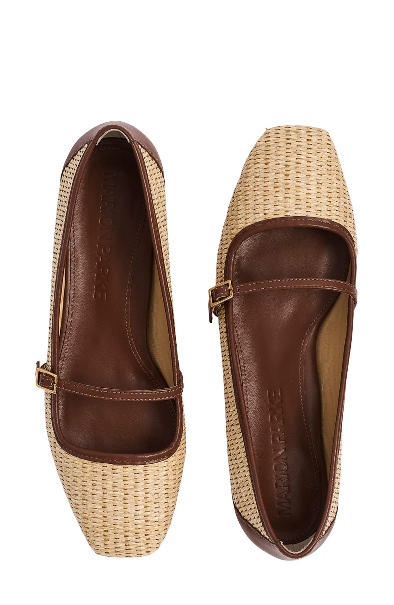 Mary Jane Ballet Flat, Alternate, color, LUGGAGE RAFFIA