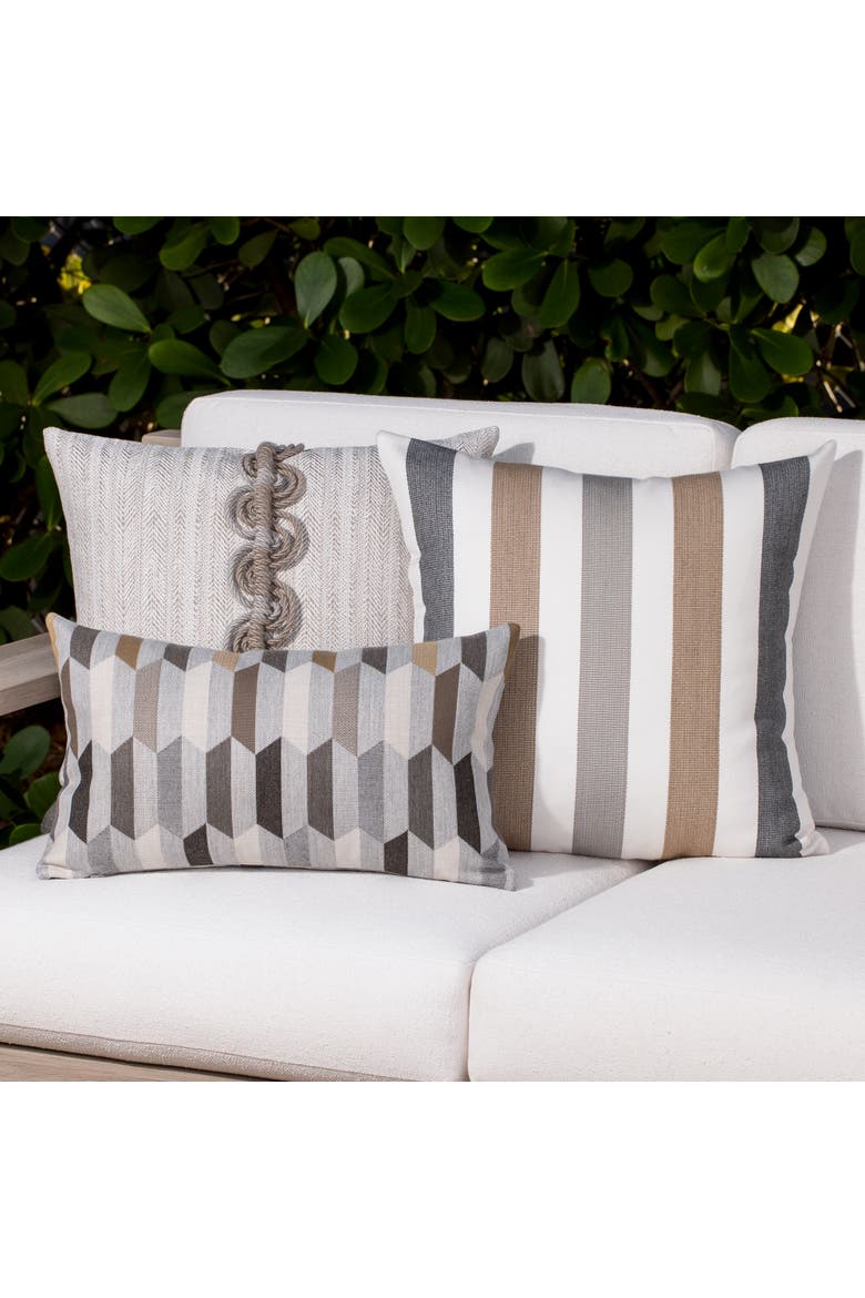 Dune Stripe Indoor & Outdoor Woven Accent Pillow, Alternate, color, Multi