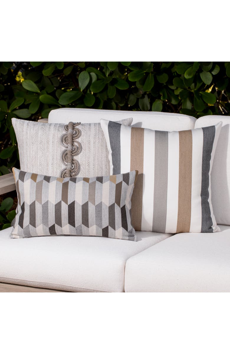 Elaine Smith Dune Stripe Indoor & Outdoor Woven Accent Pillow, Alternate, color, Multi
