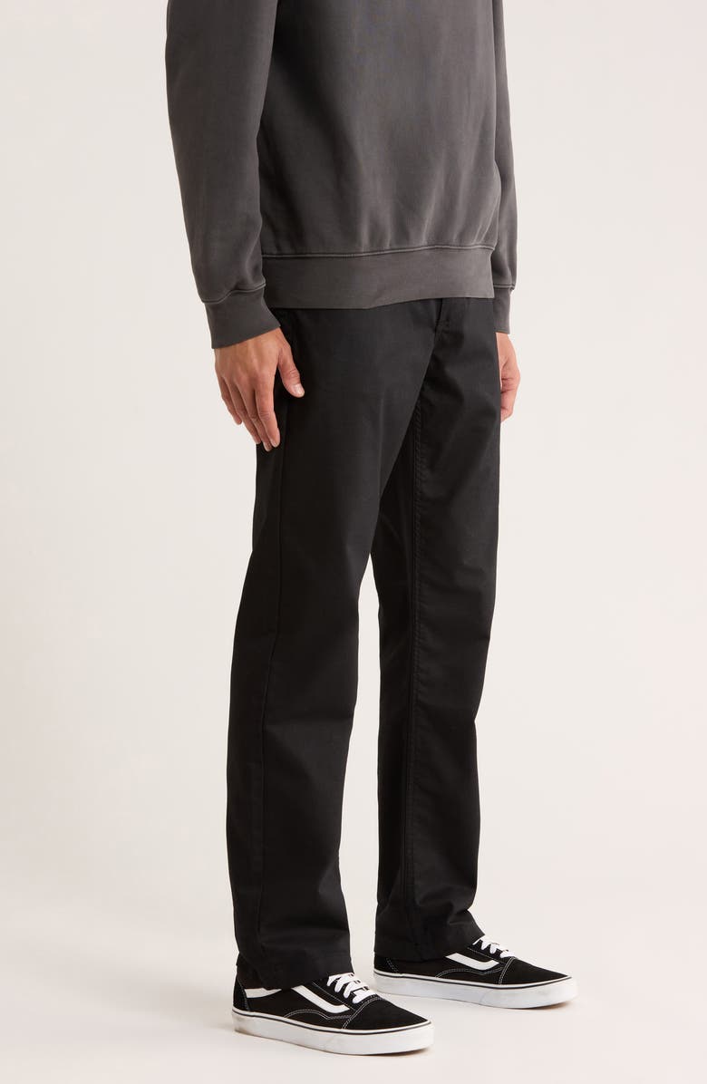 Vans Authentic Relaxed Flat Front Stretch Chinos, Alternate, color, Black